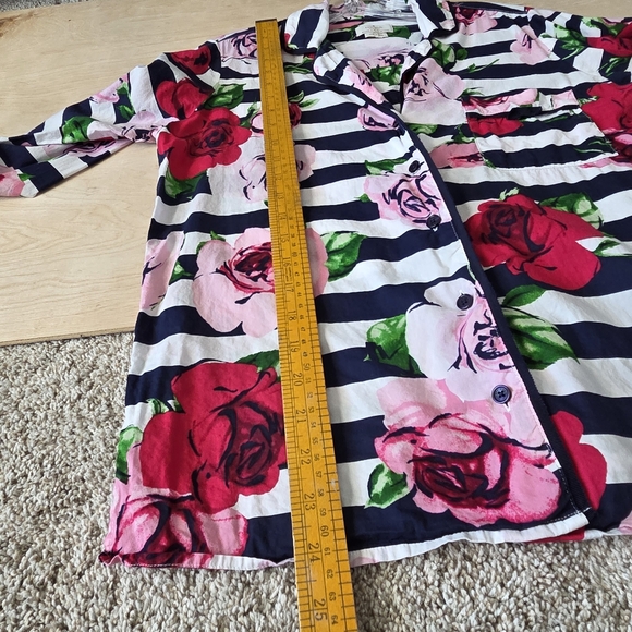 Kate Spade Dream A Little Dream Rose Striped Floral Pajama Set Small - Picture 6 of 16